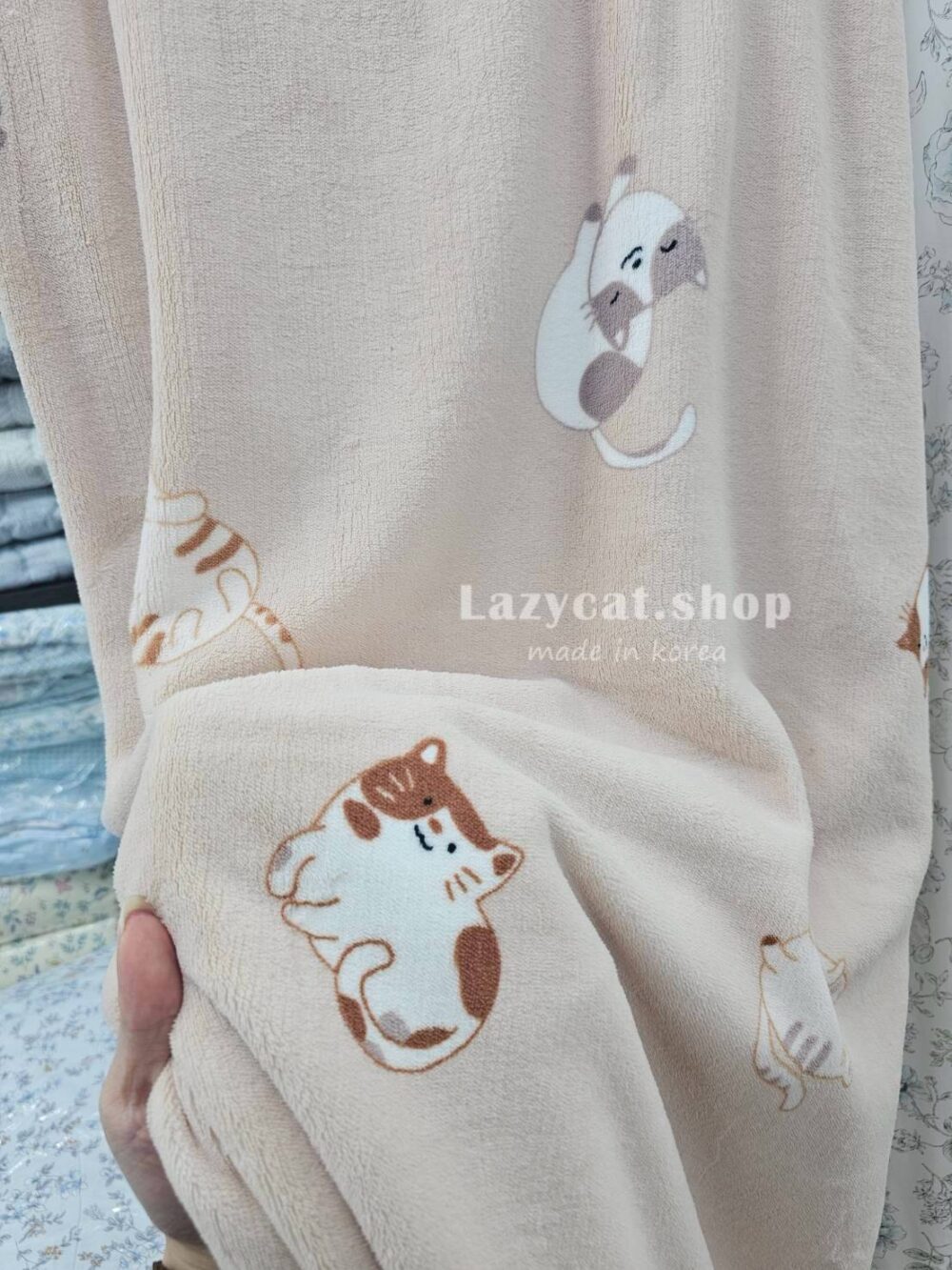 【韓國毛毯】正韓🇰🇷慵懶小貓咪 雙材質毛毯🐈⬛