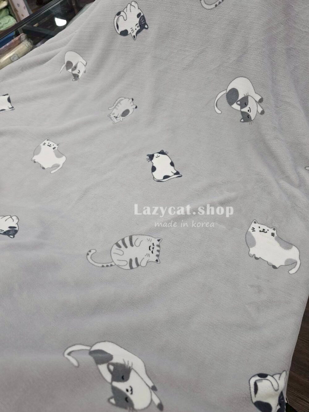 【韓國毛毯】正韓🇰🇷慵懶小貓咪 雙材質毛毯🐈⬛