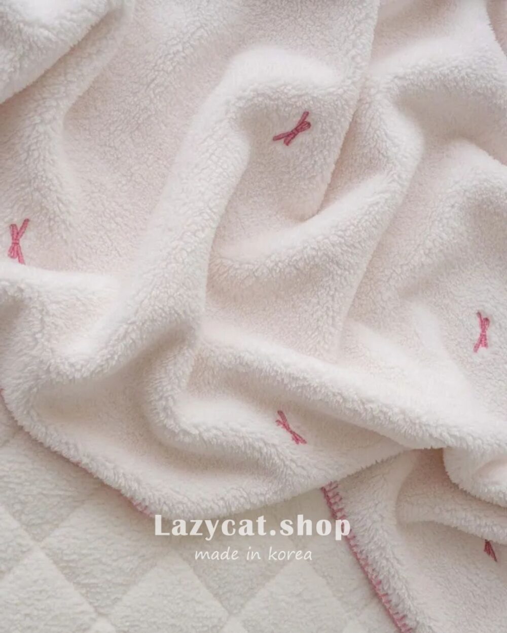 【韓國毛毯】撞色蝴蝶結毛毯🎀