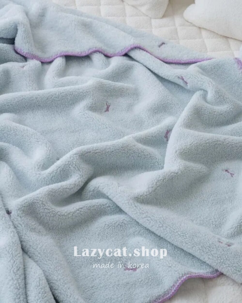 【韓國毛毯】撞色蝴蝶結毛毯🎀