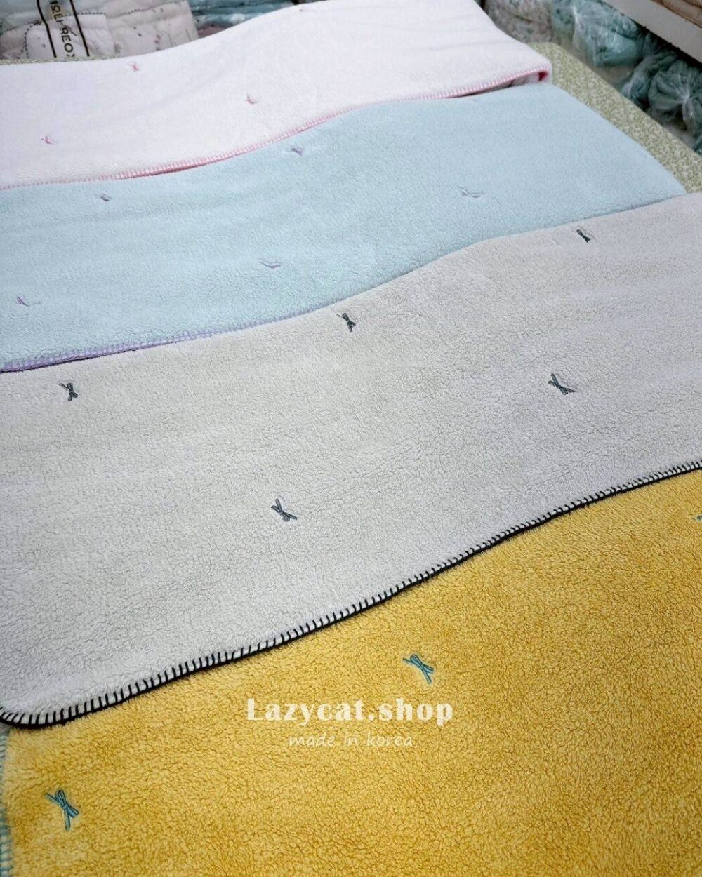 【韓國毛毯】撞色蝴蝶結毛毯🎀