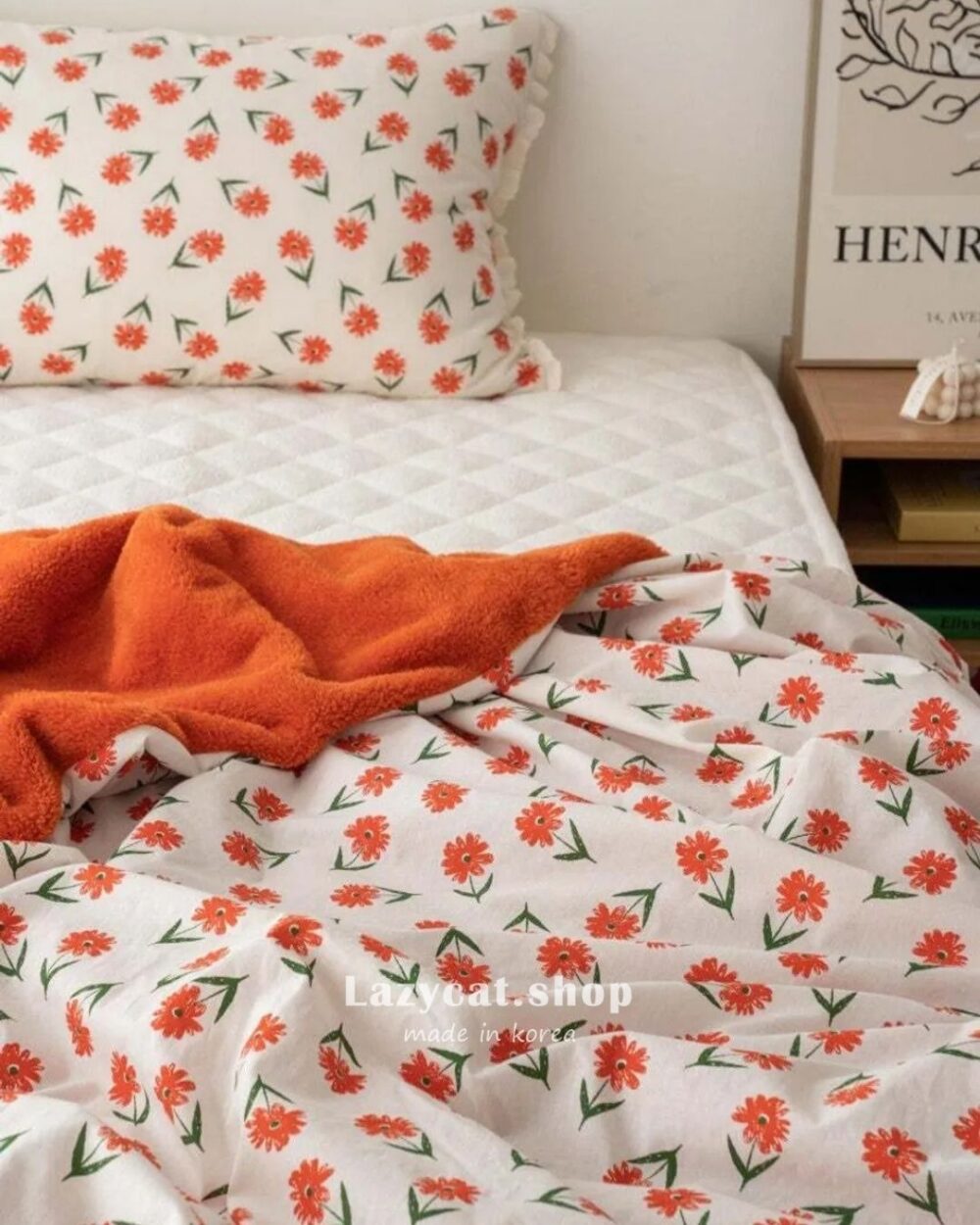 【韓國毛毯】小雛菊蕾絲 雙材質毛毯🌻