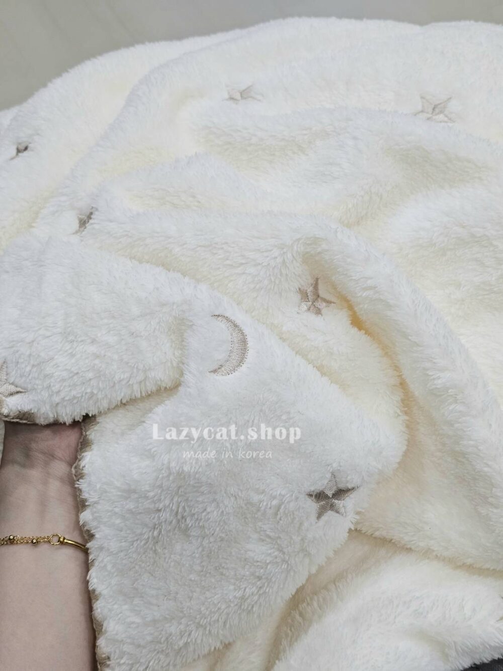 (現貨)【韓國毛毯】正韓🇰🇷刺繡星星月亮毛毯🌙