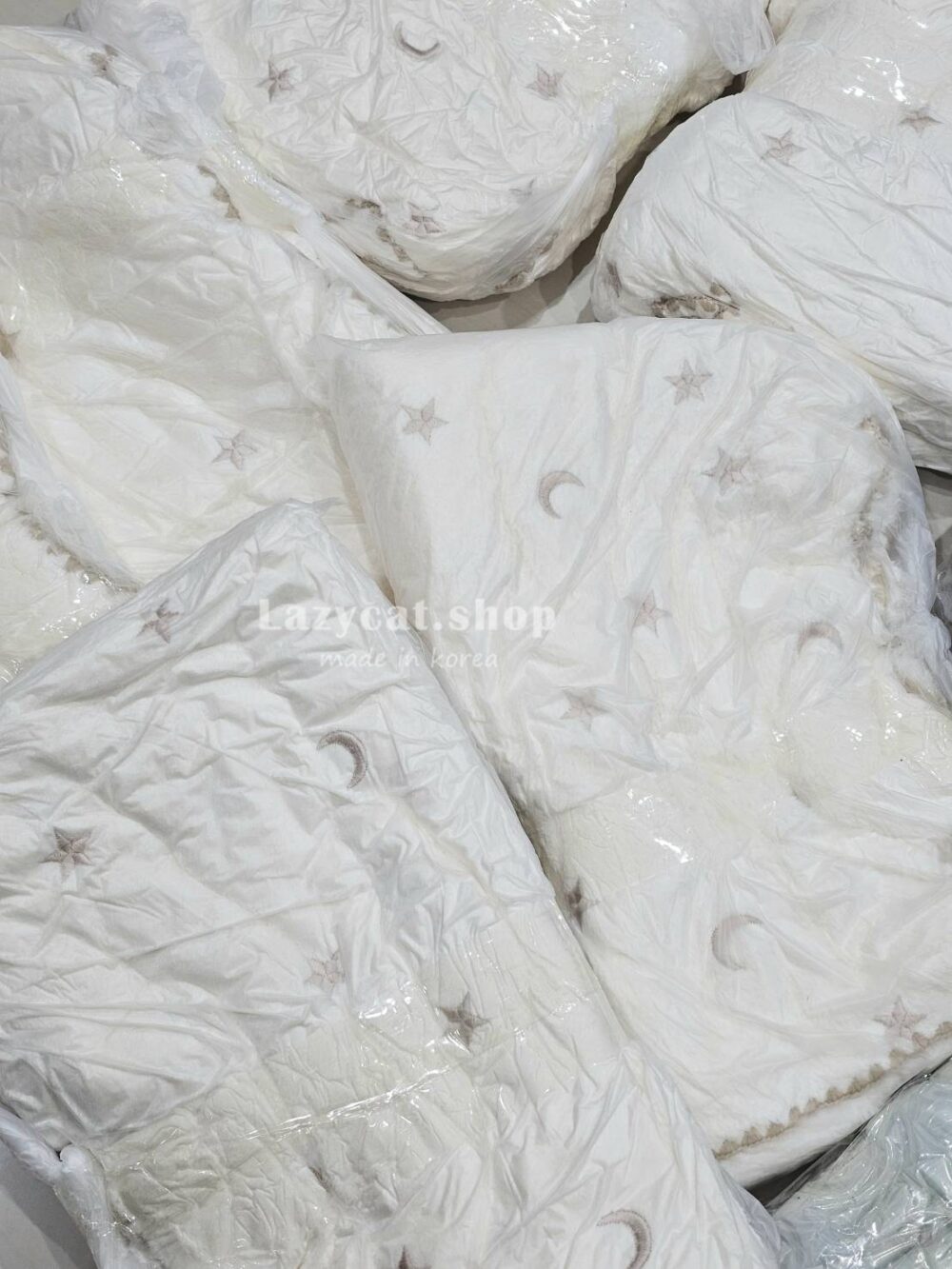 (現貨)【韓國毛毯】正韓🇰🇷刺繡星星月亮毛毯🌙