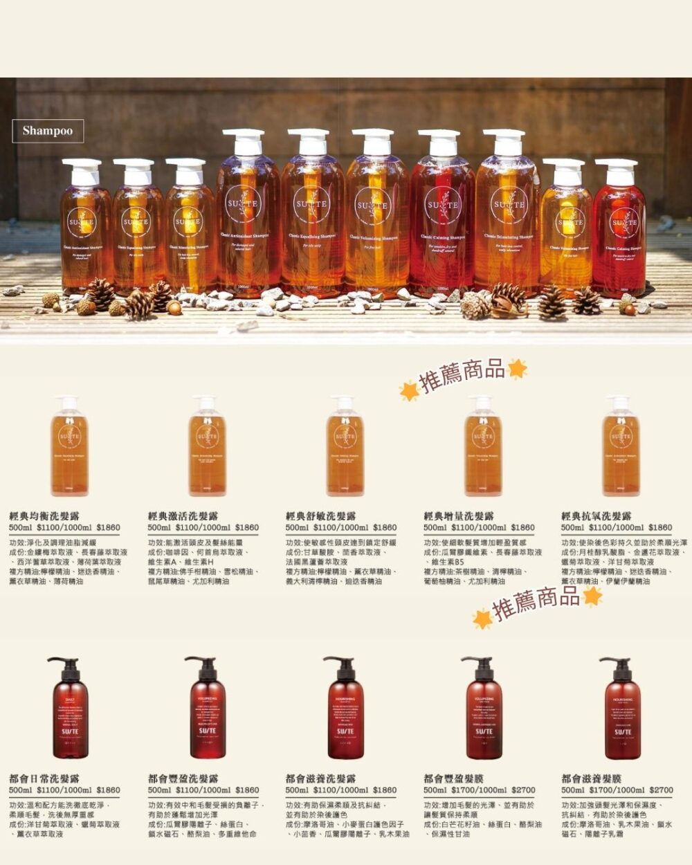 【獨家開團】沙龍專賣髮品 法式SUITE香氛 洗/護髮系列