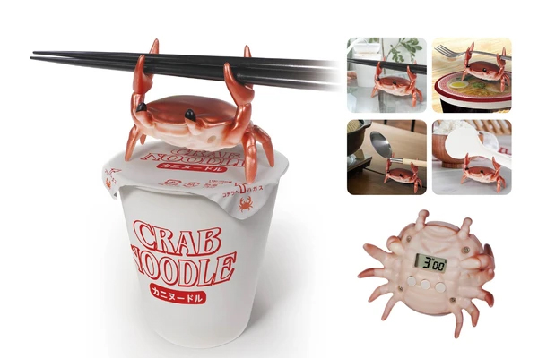 13920979_1.jpg 拷貝_0 (現貨)【日本代購】日本討論度很高 螃蟹泡麵計時器 筷架🦀