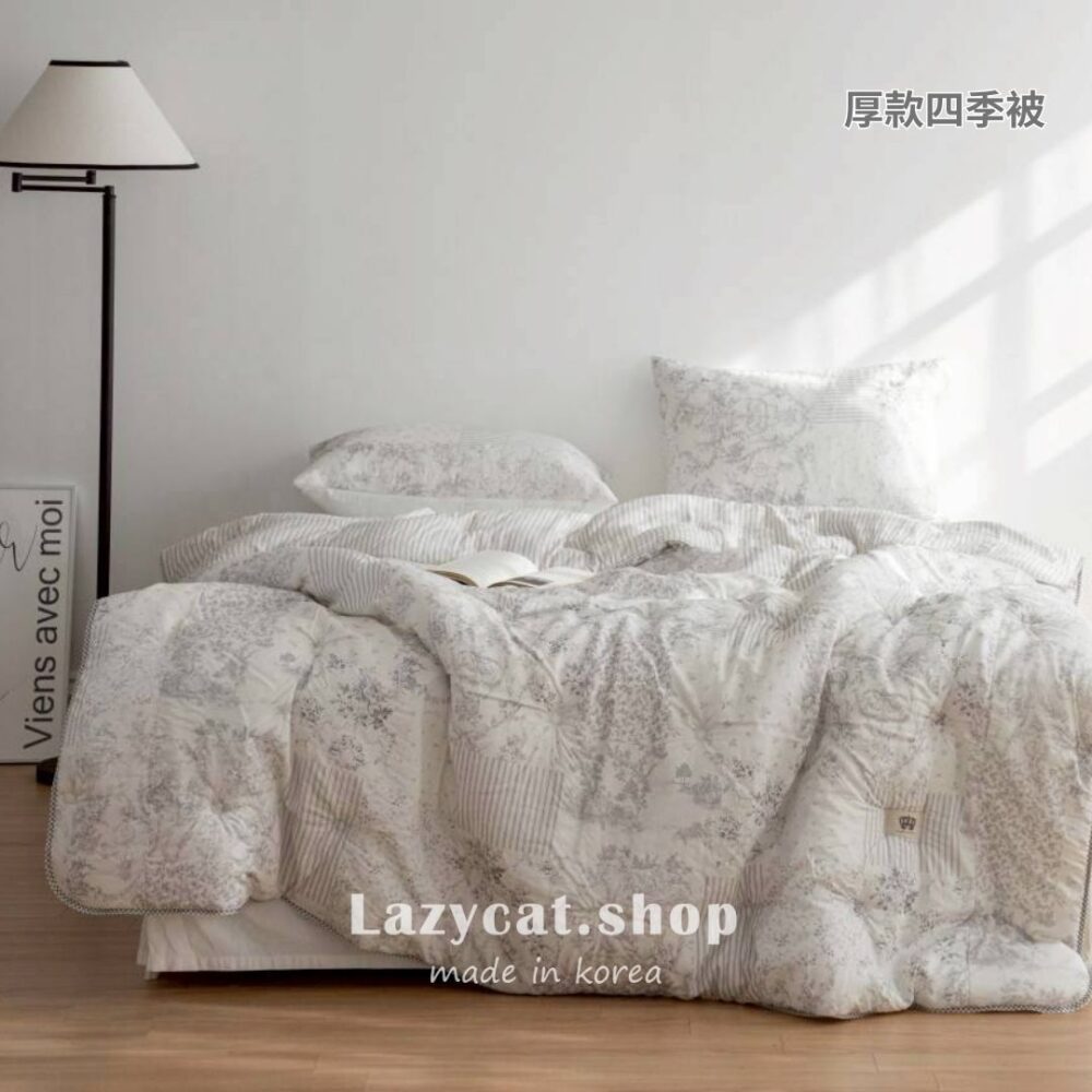 18434436 (17) (預購)【韓國四季被】正韓🇰🇷優雅條紋法式 薄款/厚款四季被