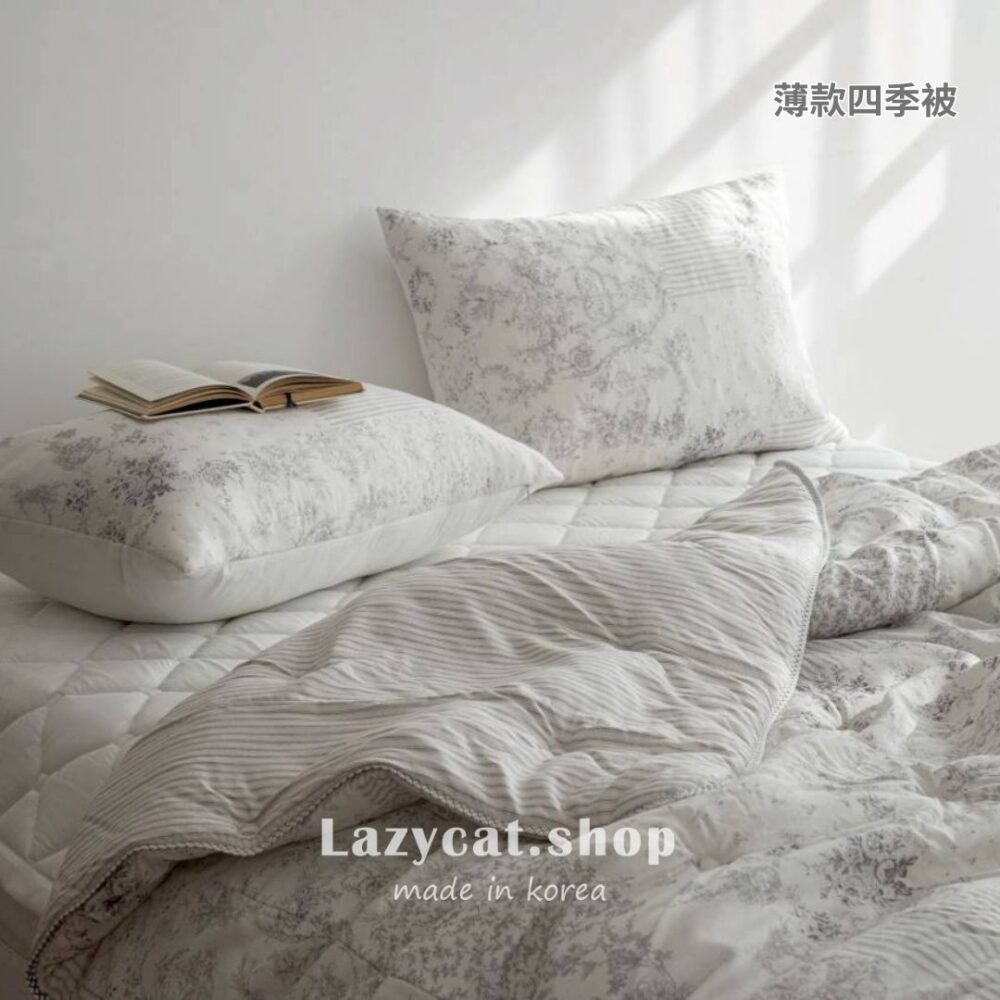 18434436 (19) (預購)【韓國四季被】正韓🇰🇷優雅條紋法式 薄款/厚款四季被