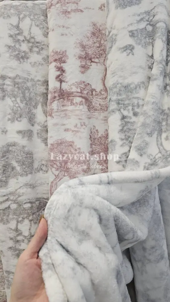 (預購)【韓國毛毯】正韓🇰🇷法式水墨 毛毯🖤