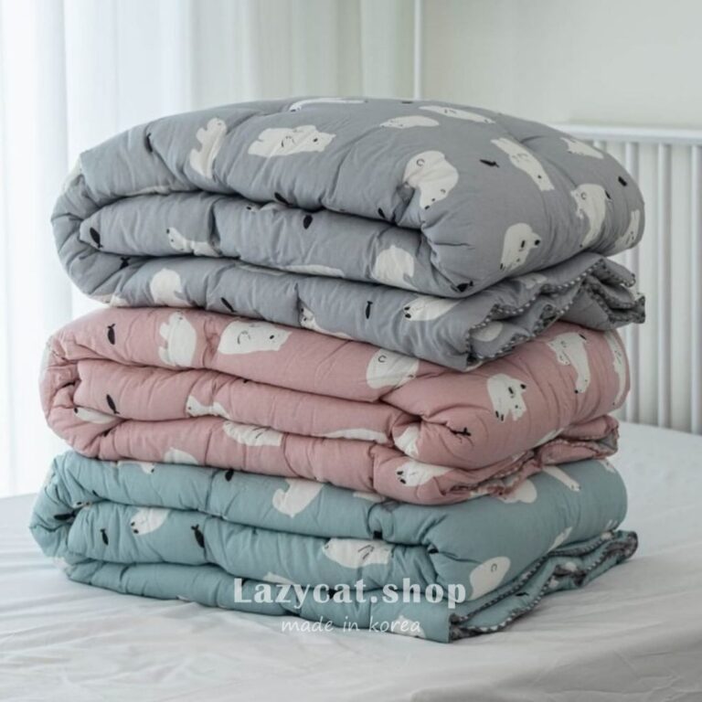 25fw2542 (預購)【韓國冬被】正韓🇰🇷捕魚北極熊 雙材質冬被🐻❄️🐟(只有單人)