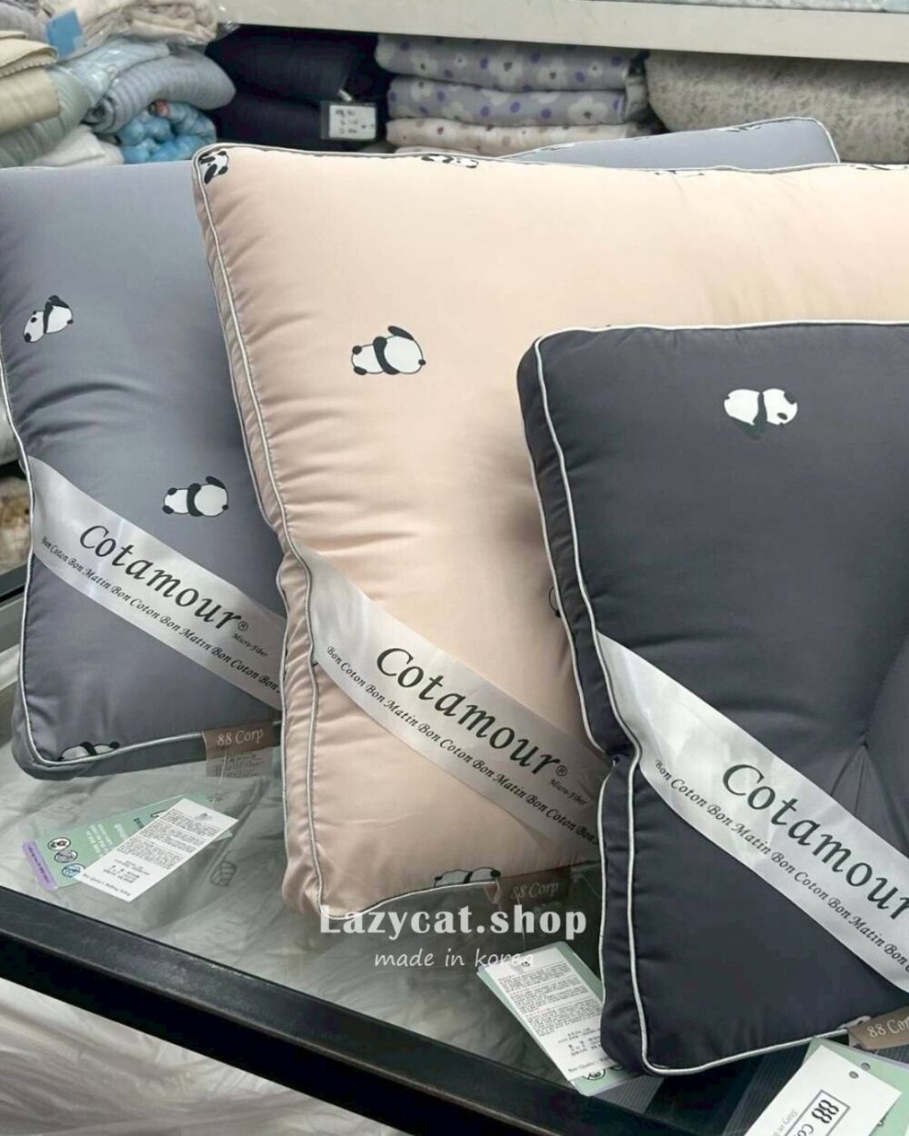 (預購)【韓國枕頭】正韓🇰🇷韓國好評🇰🇷新款✨️翻滾小熊貓 抗蟎枕頭