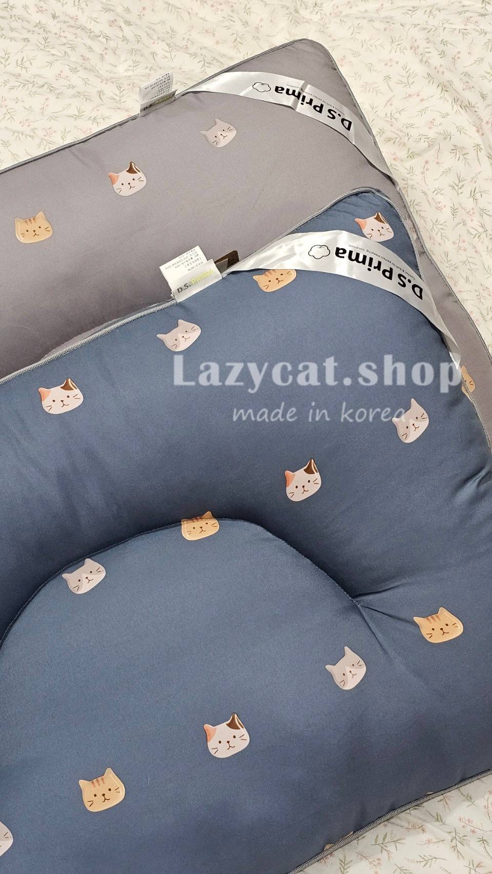 (預購)【韓國枕頭】正韓🇰🇷韓國好評🇰🇷貓咪印花三秒枕 抗蟎枕頭(只有大顆)