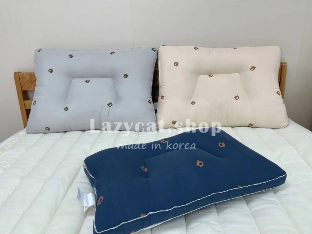 【韓國枕頭】正韓🇰🇷韓國好評🇰🇷熊熊印花三秒枕 抗蟎枕頭