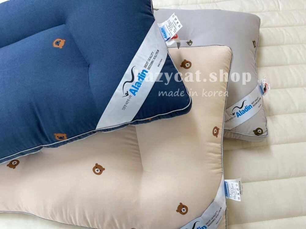 【韓國枕頭】正韓🇰🇷韓國好評🇰🇷熊熊印花三秒枕 抗蟎枕頭