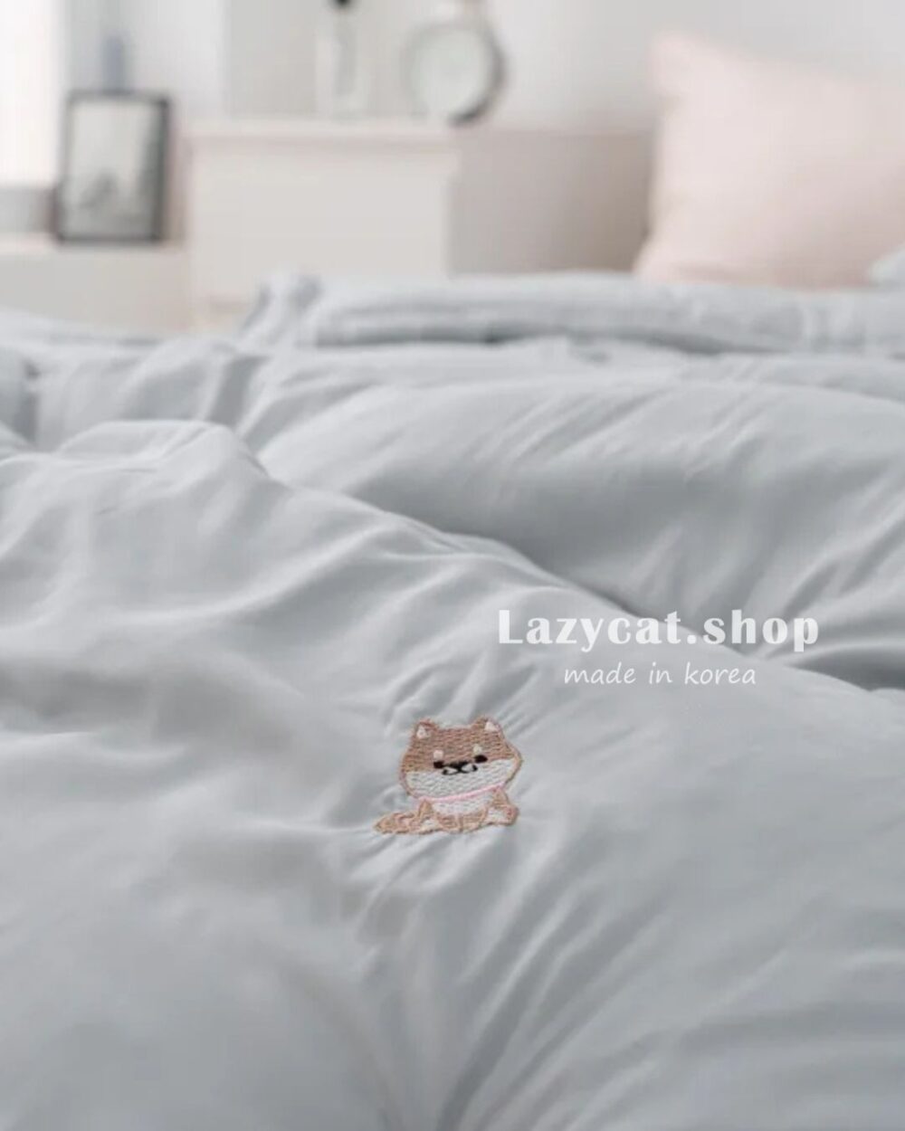 刺繡微笑柴犬-四季被 (3) (預購)【韓國四季被】正韓🇰🇷刺繡微笑柴犬 中厚款四季被🐶