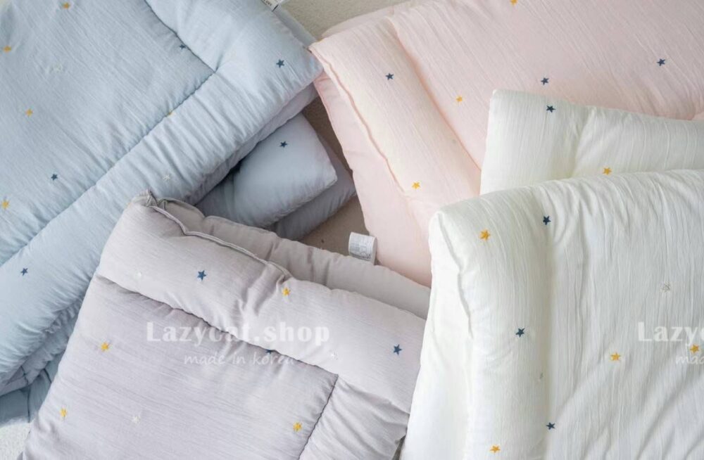 刺繡星星兒童睡袋 (6) (預購)【兒童睡袋】正韓🇰🇷棉被家 刺繡星星 兒童睡袋 5件組