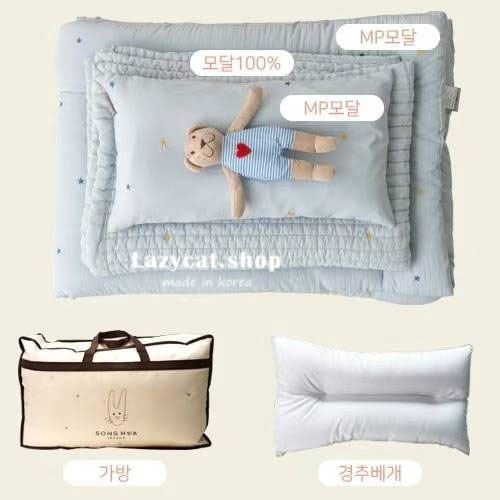 刺繡星星兒童睡袋 (8) (預購)【兒童睡袋】正韓🇰🇷棉被家 刺繡星星 兒童睡袋 5件組