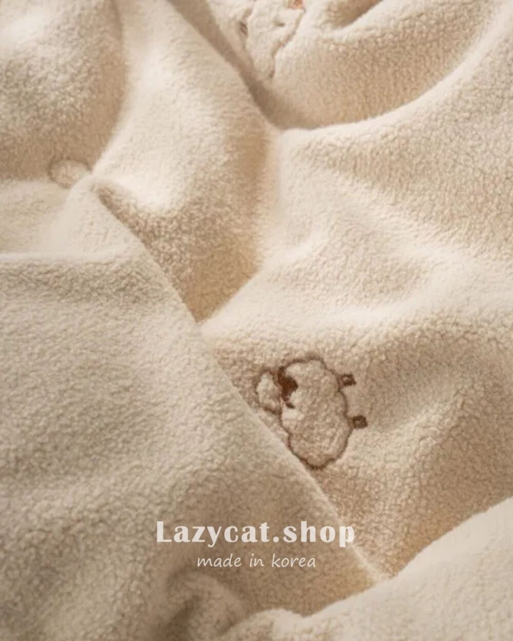 刺繡羊咩咩 雙材質冬被 (7) (預購)【韓國冬被】正韓🇰🇷刺繡羊咩咩 雙材質冬被🐑