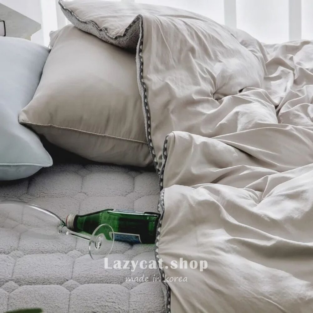 小蝴蝶結羊羔毛 雙材質冬被 (3) (預購)【韓國冬被】正韓🇰🇷小蝴蝶結羊羔毛 雙材質冬被🎀(只有單人)