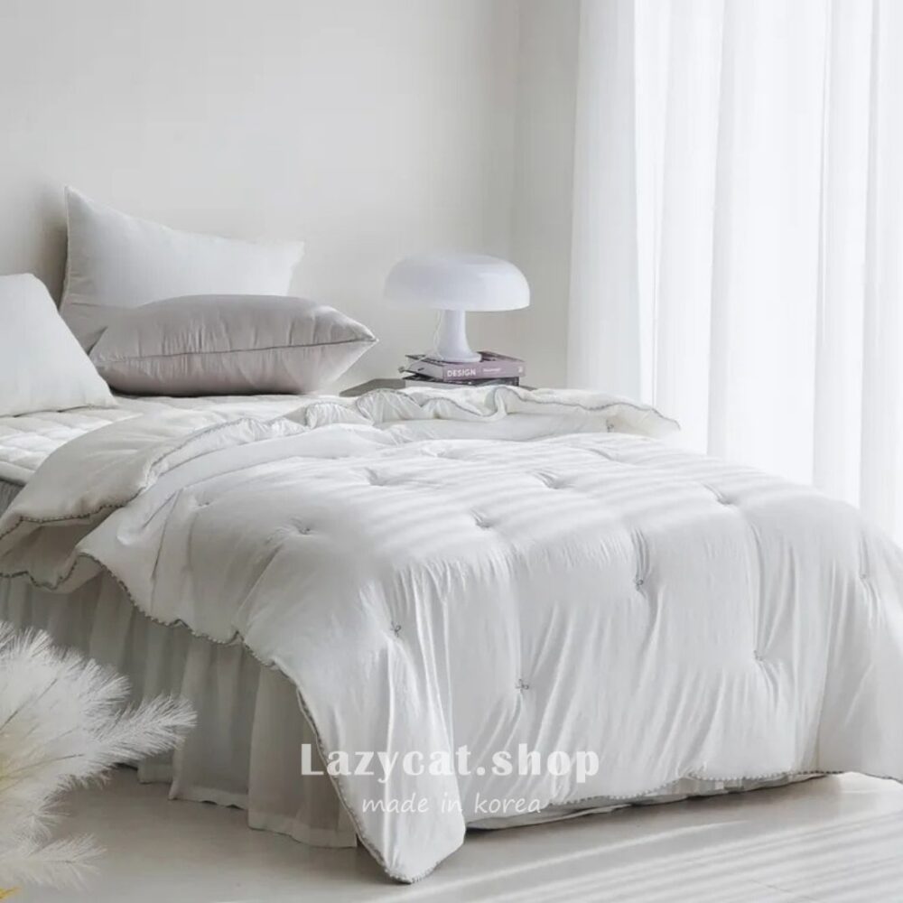 小蝴蝶結羊羔毛 雙材質冬被 (7) (預購)【韓國冬被】正韓🇰🇷小蝴蝶結羊羔毛 雙材質冬被🎀(只有單人)