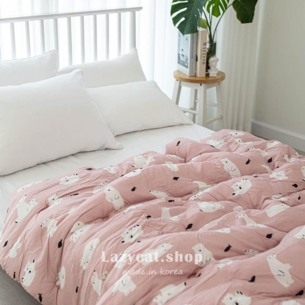 捕魚北極熊 雙材質冬被 (6) (預購)【韓國冬被】正韓🇰🇷捕魚北極熊 雙材質冬被🐻❄️🐟(只有單人)