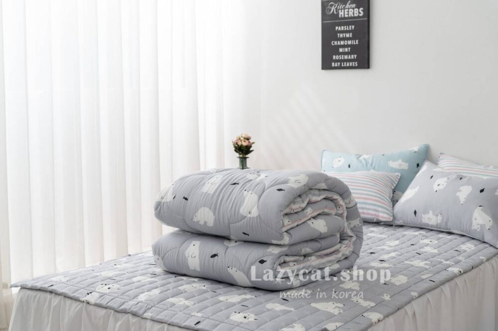 捕魚北極熊四季被 (2) (預購)【韓國四季被】正韓🇰🇷捕魚北極熊 薄款/厚款四季被🐻❄️