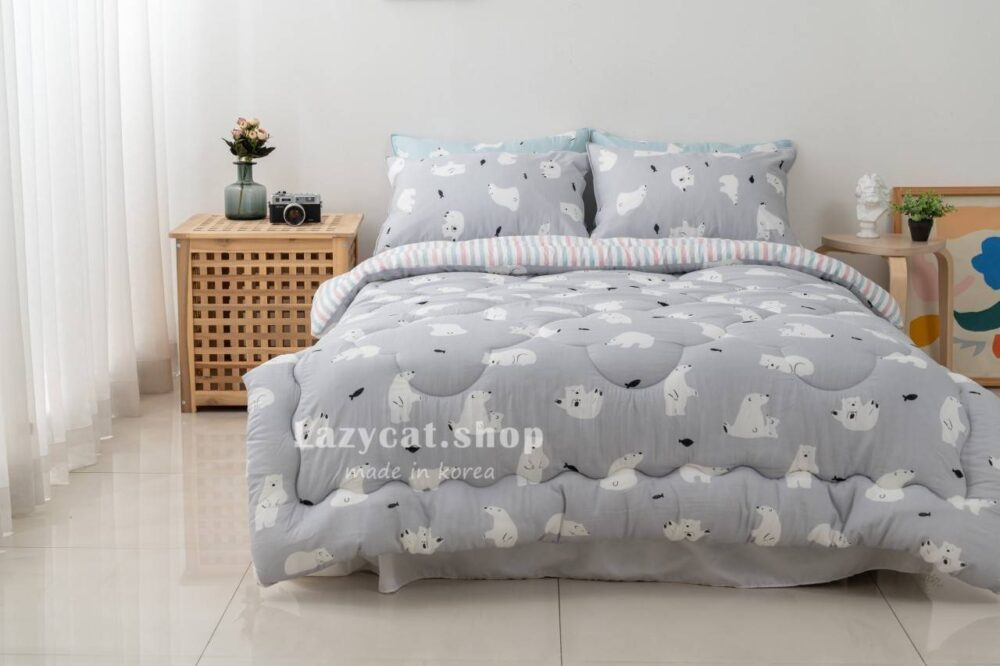 捕魚北極熊四季被 (7) (預購)【韓國四季被】正韓🇰🇷捕魚北極熊 薄款/厚款四季被🐻❄️