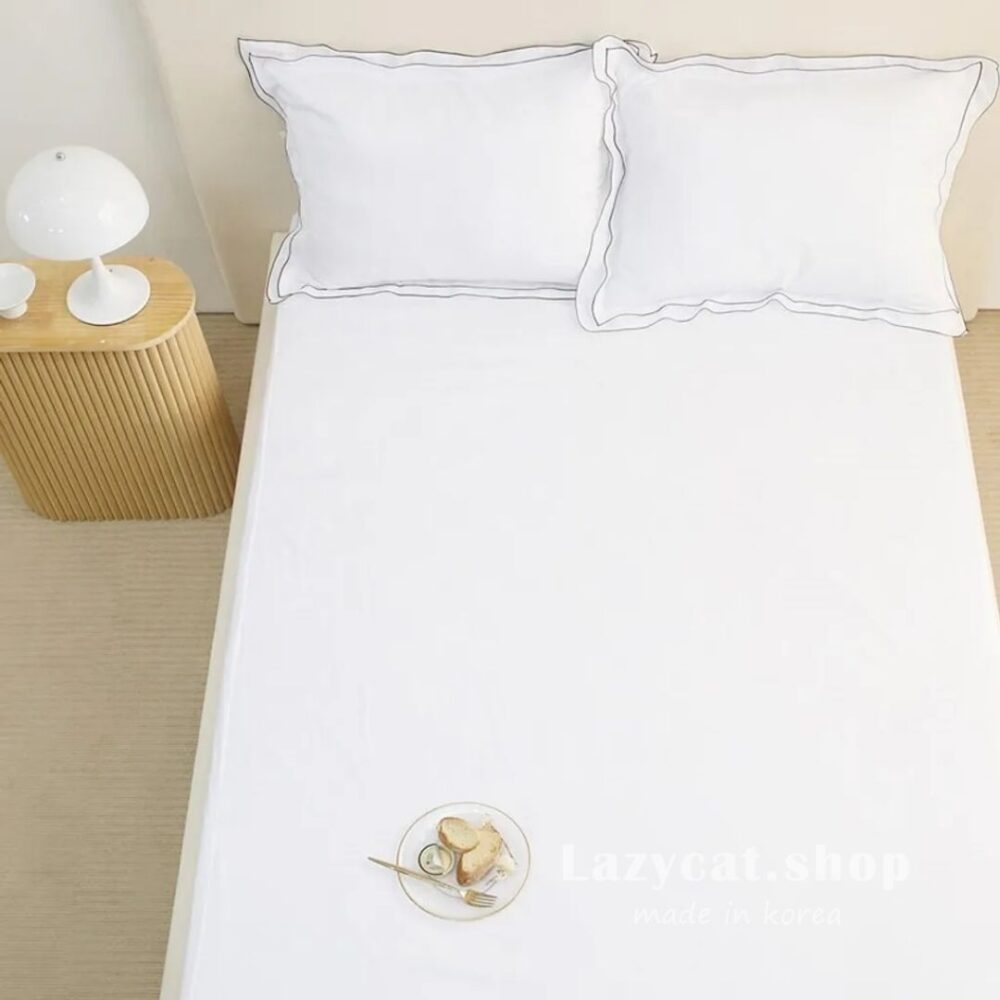 法式素色莫代爾床包 (7) 【韓國床包】正韓🇰🇷法式素色☁️莫代爾床包7色(無鋪棉)