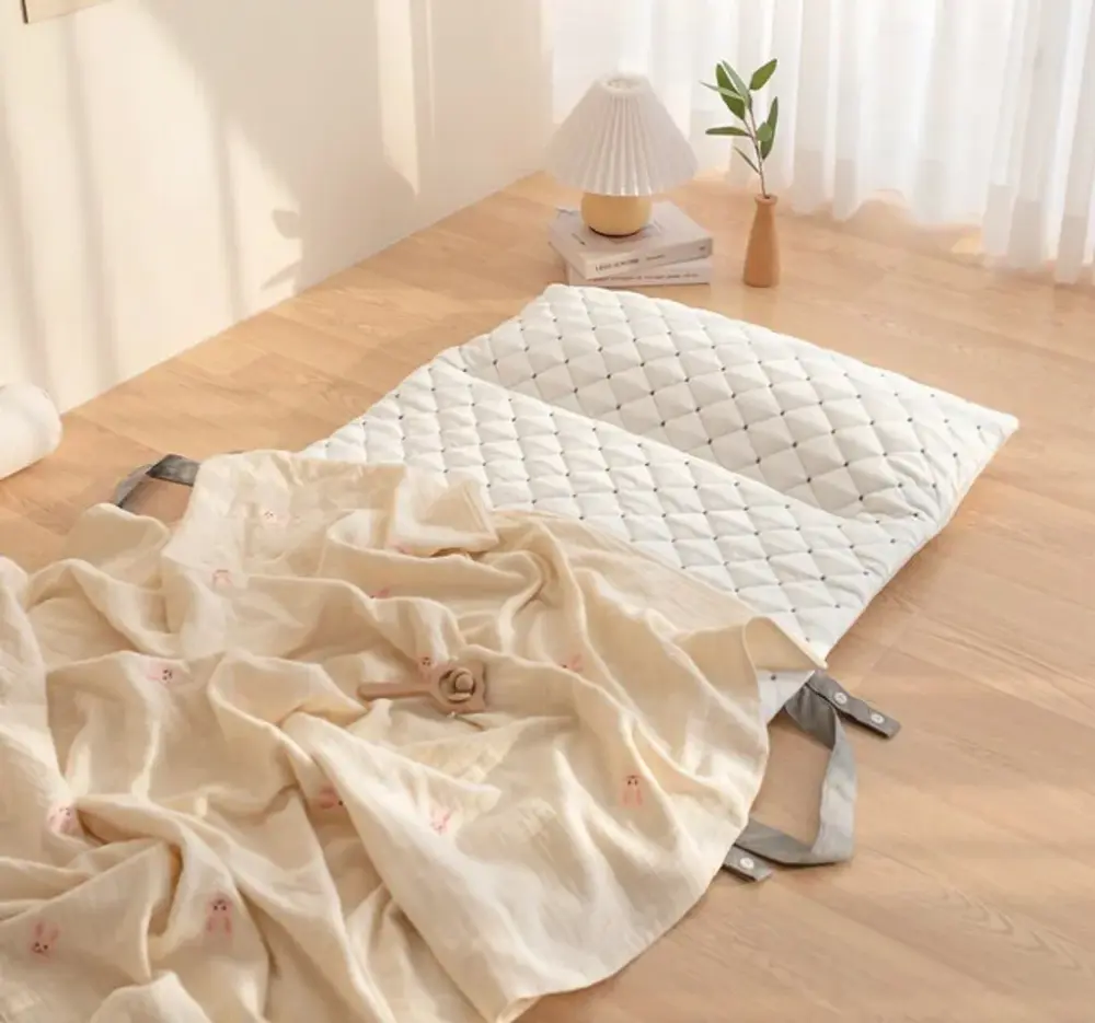 清新小圖 頂級兒童睡袋 (9) (預購)【兒童睡袋】正韓🇰🇷Vivienda🌼清新刺繡100%純棉 雙材質兒童睡袋 3件組☁️