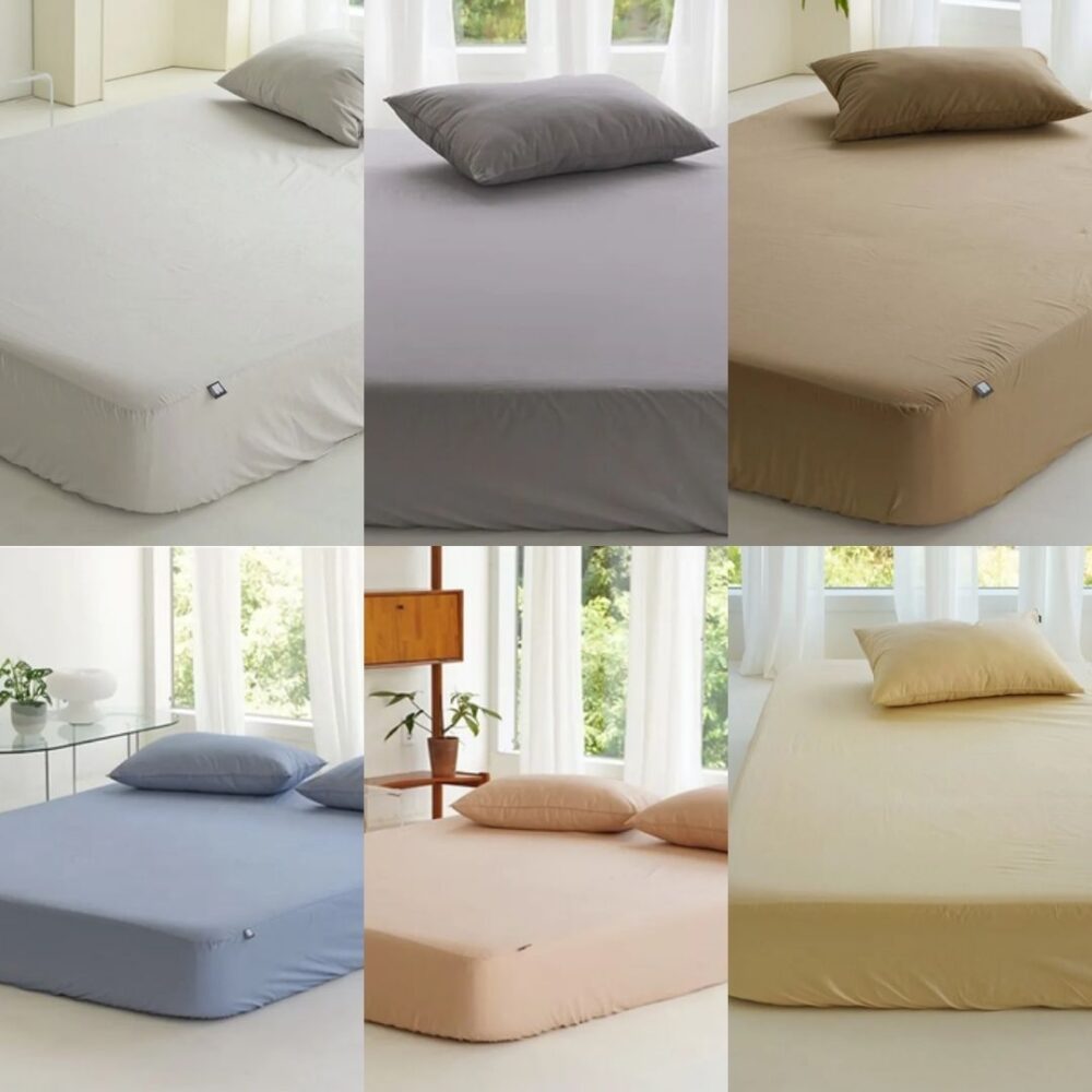 溫柔簡約40支純棉床包 (14) 【韓國床包】正韓🇰🇷溫柔簡約 40支高密度純棉床包(無鋪棉款)9色