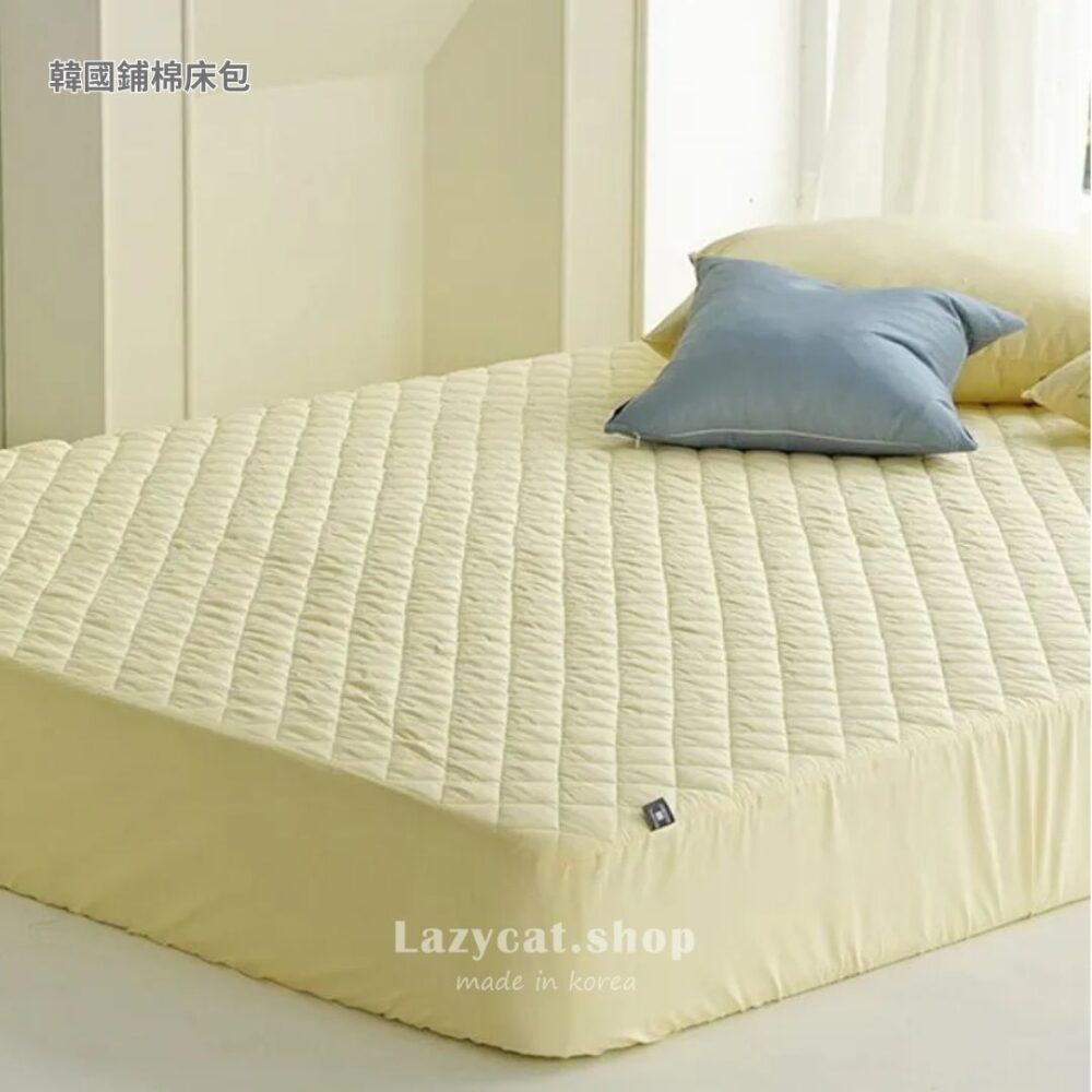 溫柔簡約40支純棉床包 (4) 【韓國床包】正韓🇰🇷溫柔簡約 40支高密度純棉床包(鋪棉款)9色