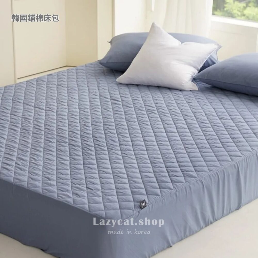 溫柔簡約40支純棉床包 (6) 【韓國床包】正韓🇰🇷溫柔簡約 40支高密度純棉床包(鋪棉款)9色