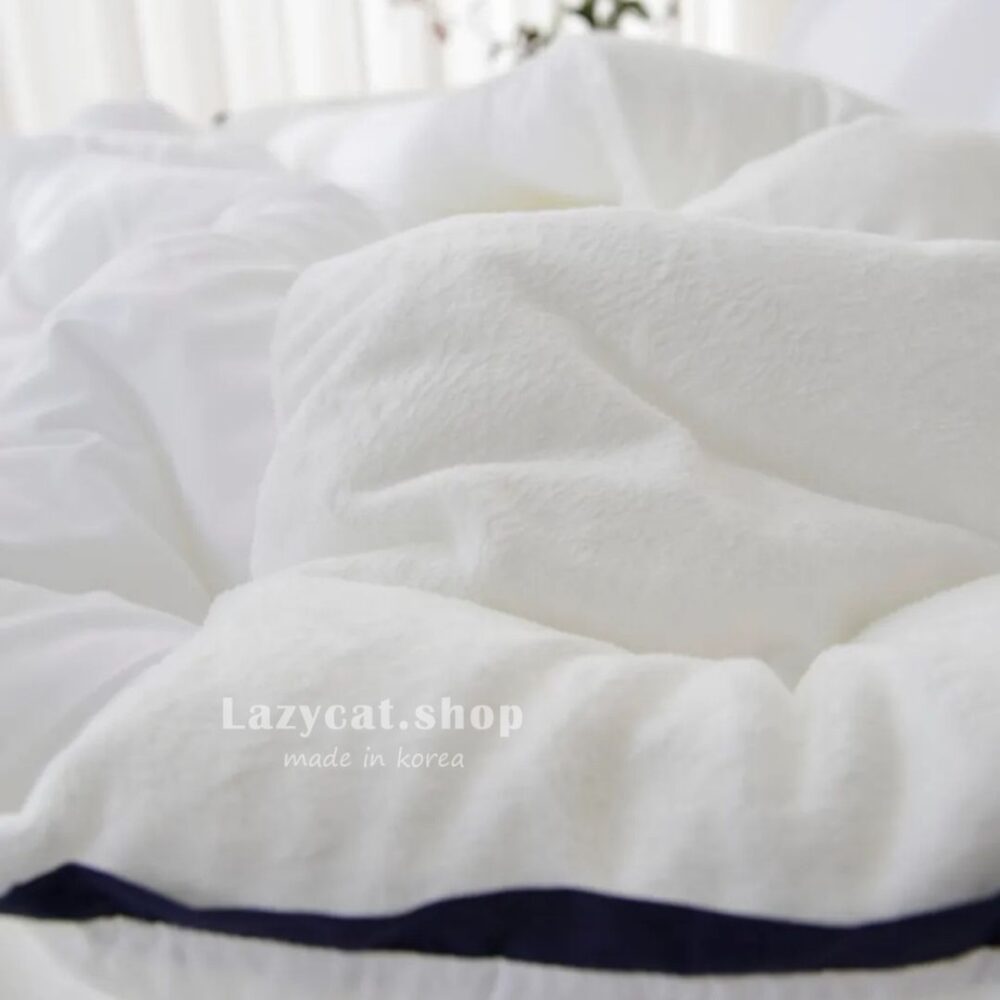 無印撞色毛絨🤍🖤雙材質冬被 (6) (預購)【韓國冬被】正韓🇰🇷無印撞色毛絨 雙材質冬被🤍🖤