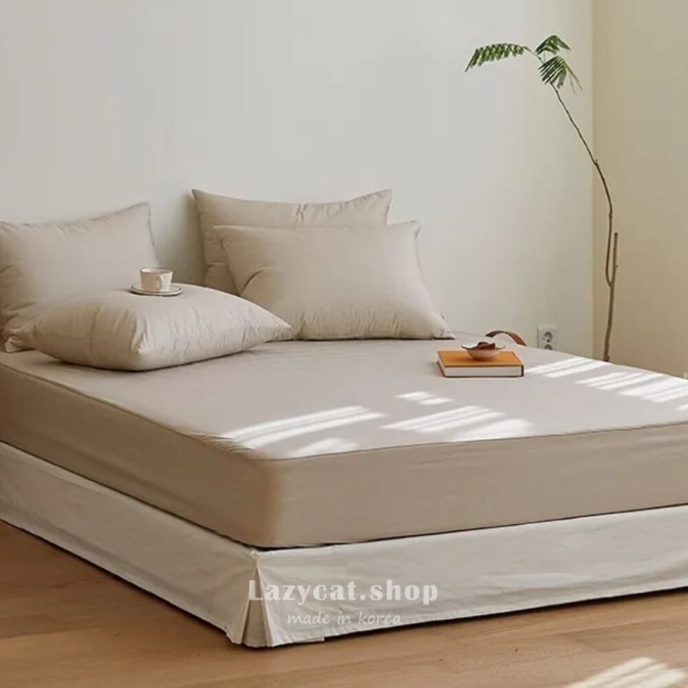 無印百搭床包 (5) 【韓國床包】正韓🇰🇷無印百搭床包 M2防塵蟎床包(無鋪棉款)4色