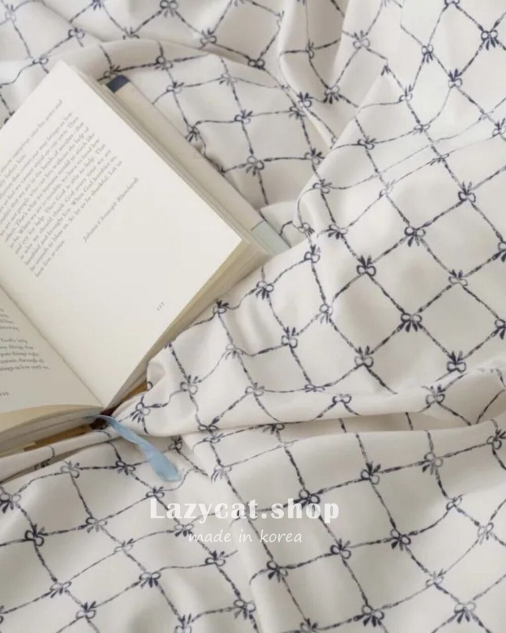 蝴蝶結格紋 厚款四季被 (10) (預購)【韓國四季被】正韓🇰🇷蝴蝶結格紋 厚款四季被💙