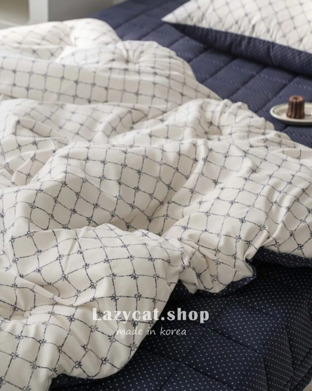 蝴蝶結格紋 厚款四季被 (4) (預購)【韓國四季被】正韓🇰🇷蝴蝶結格紋 厚款四季被💙