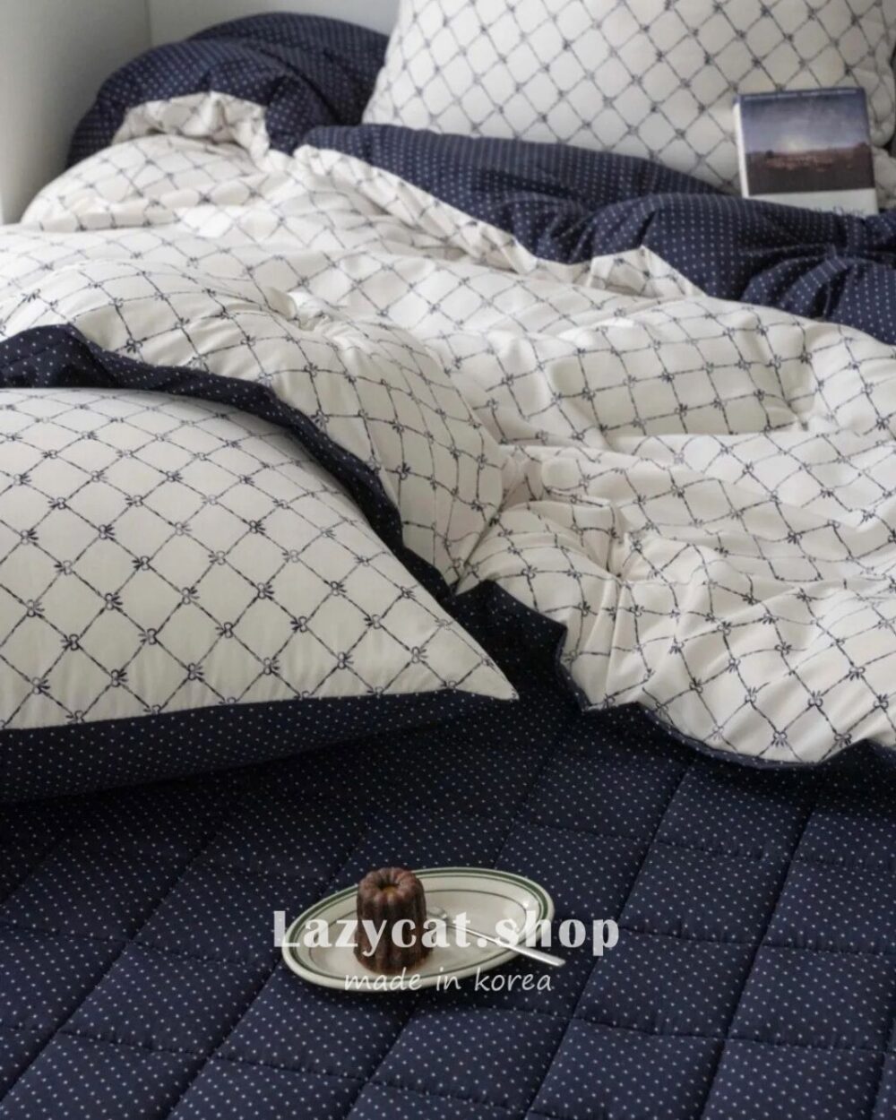 蝴蝶結格紋 厚款四季被 (5) (預購)【韓國四季被】正韓🇰🇷蝴蝶結格紋 厚款四季被💙