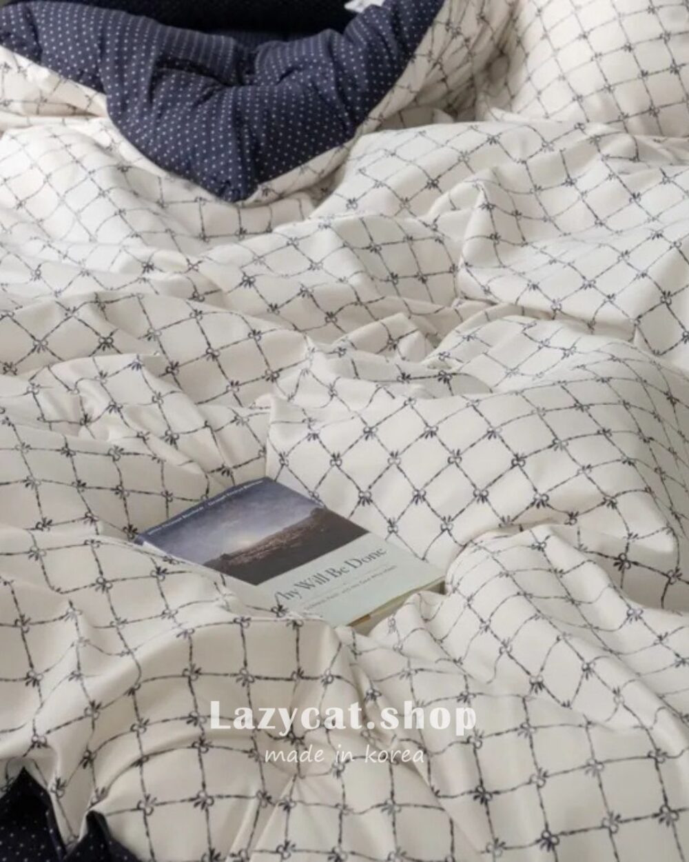 蝴蝶結格紋 厚款四季被 (8) (預購)【韓國四季被】正韓🇰🇷蝴蝶結格紋 厚款四季被💙