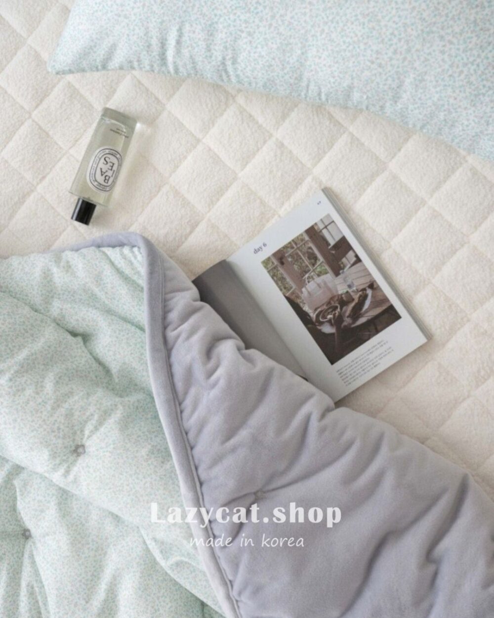 韓系碎花毛絨 雙材質薄冬被 (4) (預購)【韓國冬被】正韓🇰🇷韓系碎花毛絨 雙材質冬被💐