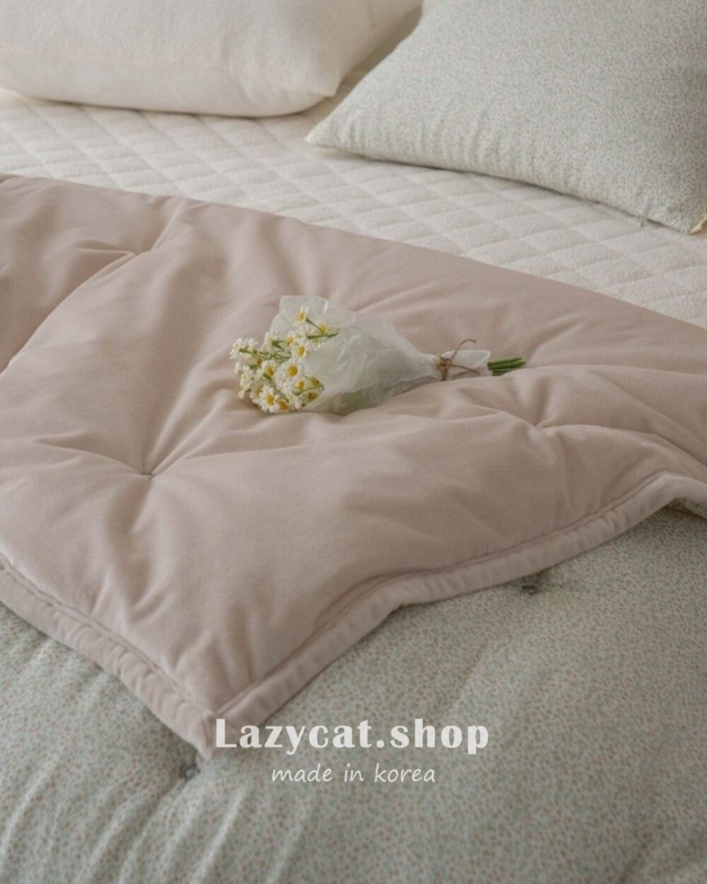 韓系碎花毛絨 雙材質薄冬被 (8) (預購)【韓國冬被】正韓🇰🇷韓系碎花毛絨 雙材質冬被💐