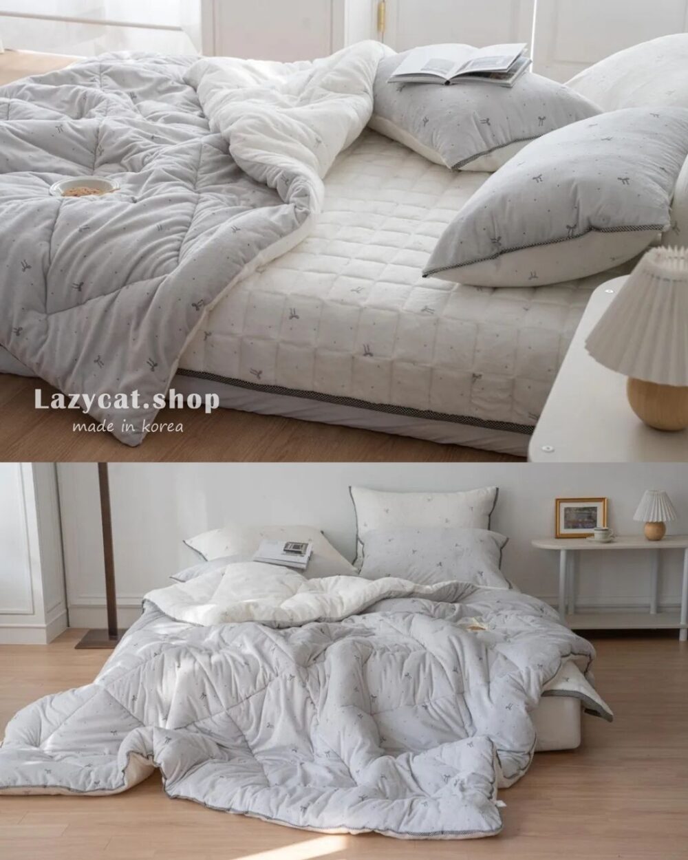 點點蝴蝶結毛絨🌡️毛絨冬被 (6) (預購)【韓國冬被】正韓🇰🇷點點蝴蝶結毛絨🌡️毛絨冬被