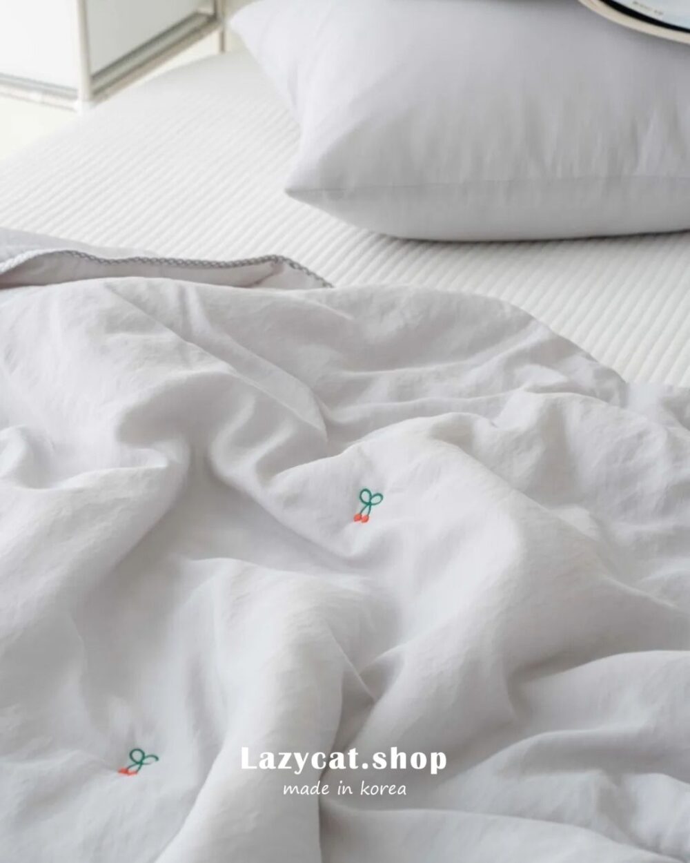 12 (預購)【韓國涼被】正韓🇰🇷刺繡小櫻桃🧊涼被