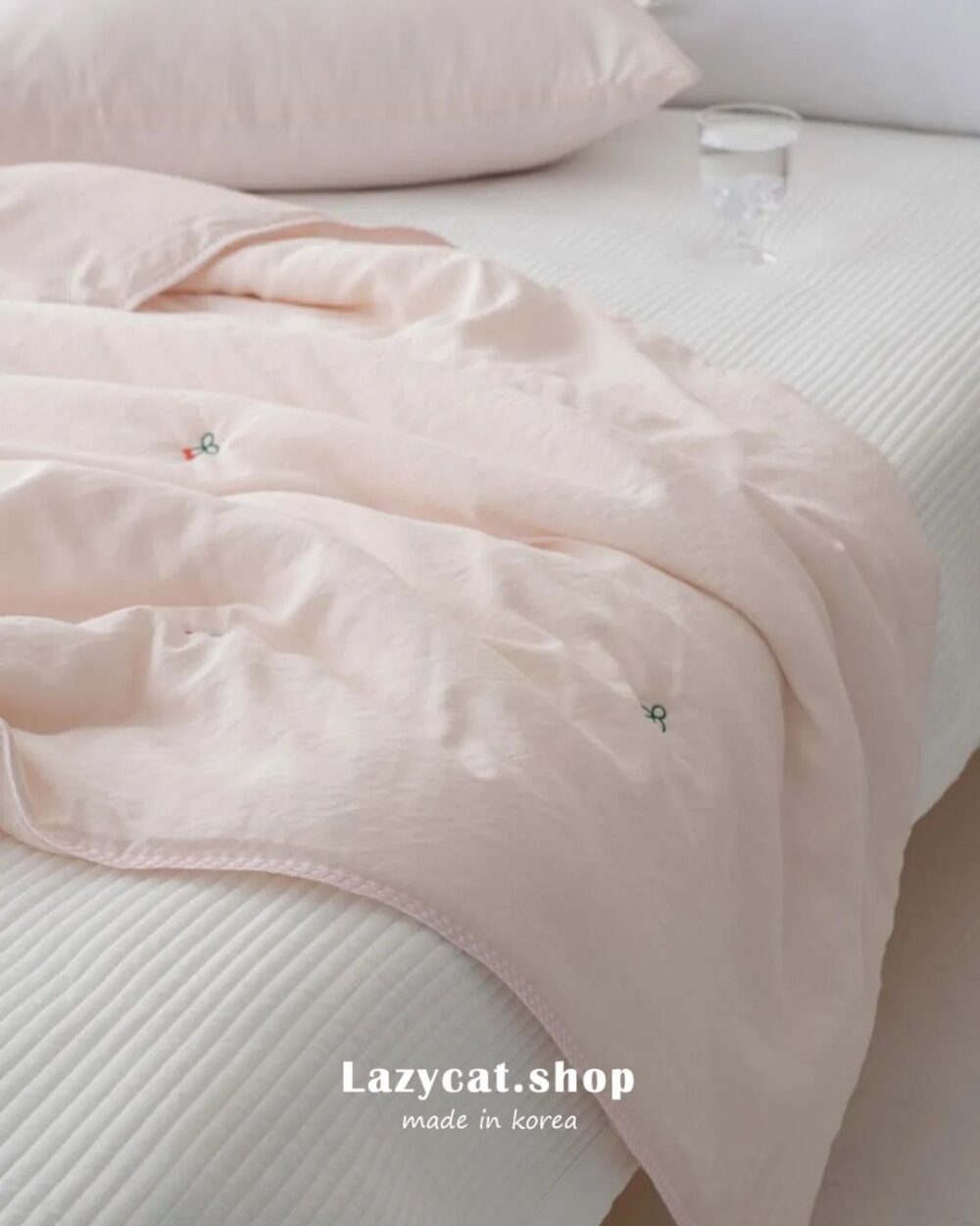 13 (預購)【韓國涼被】正韓🇰🇷刺繡小櫻桃🧊涼被