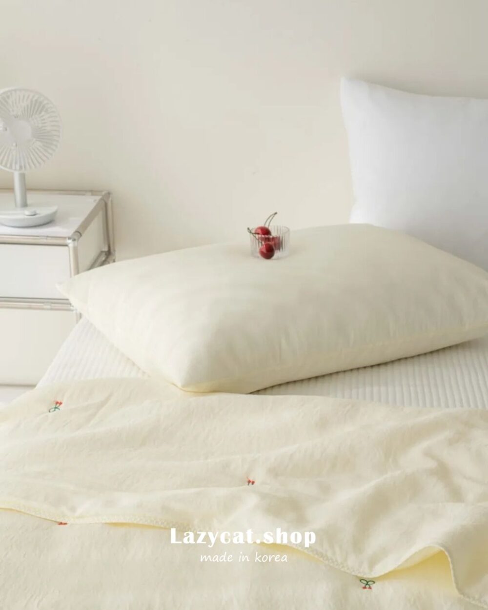 14 (預購)【韓國涼被】正韓🇰🇷刺繡小櫻桃🧊涼被