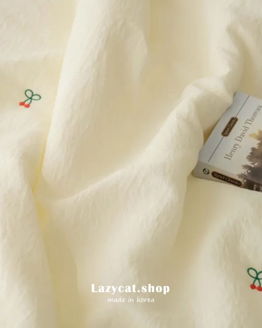 15 (預購)【韓國涼被】正韓🇰🇷刺繡小櫻桃🧊涼被