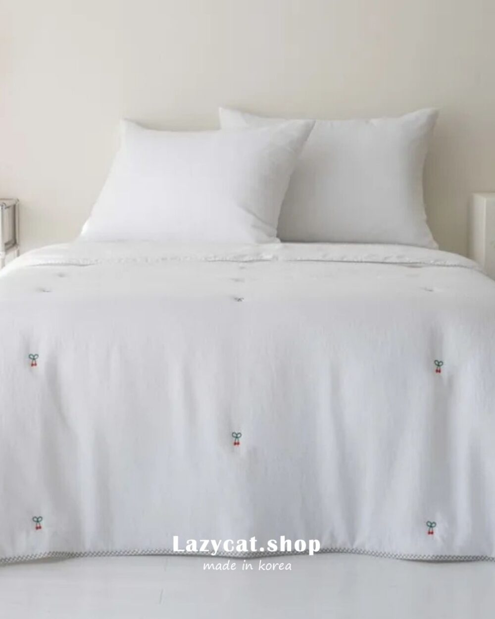 16 (預購)【韓國涼被】正韓🇰🇷刺繡小櫻桃🧊涼被