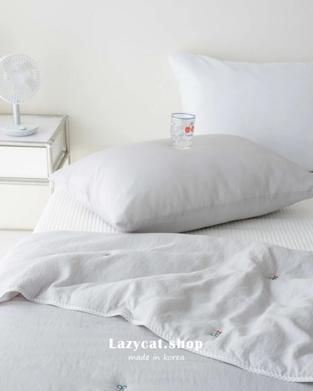 17 (預購)【韓國涼被】正韓🇰🇷刺繡小櫻桃🧊涼被