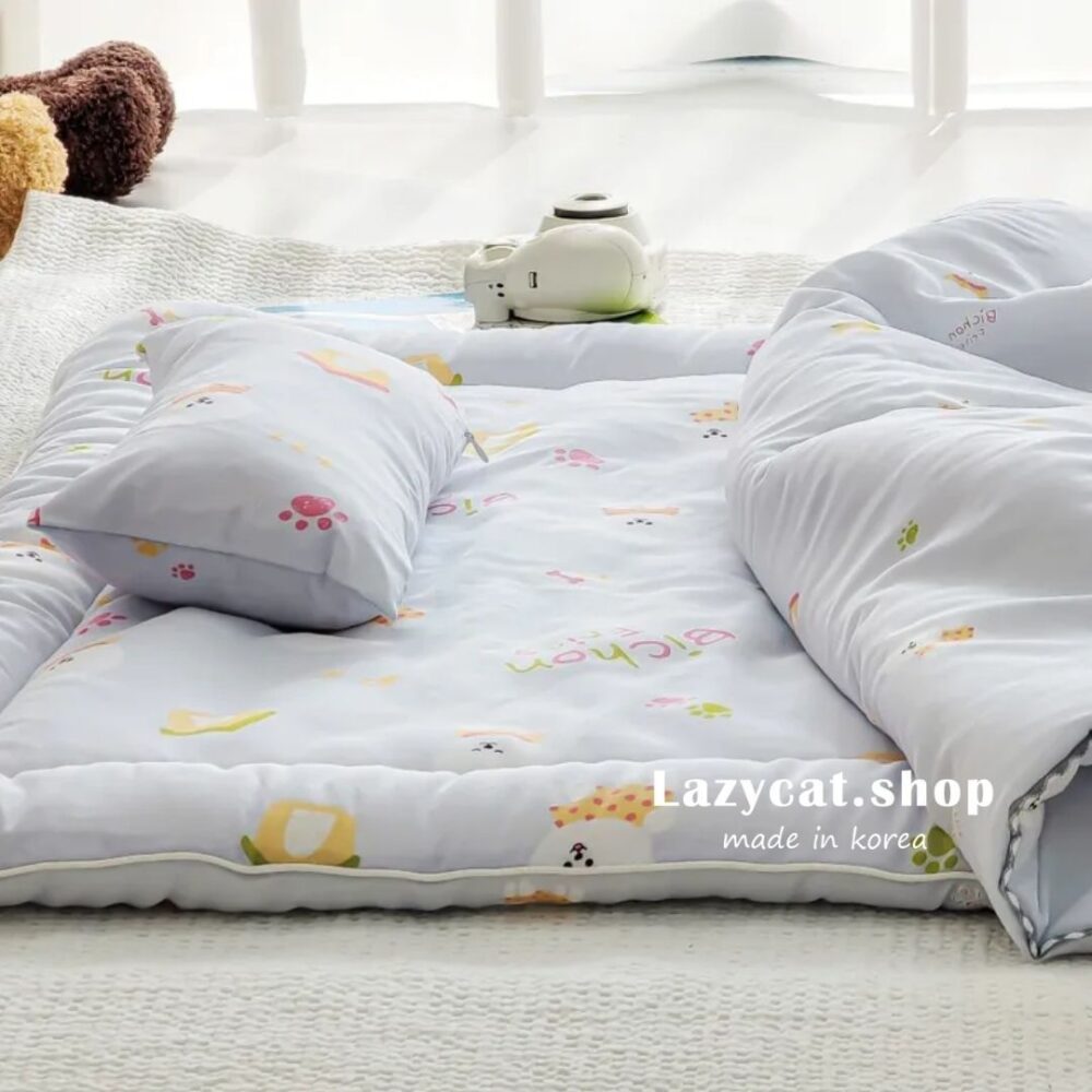 LINE_NOTE_260207_21 (預購)【兒童睡袋】正韓🇰🇷棉被家 比熊小窩兒童睡袋 5件組