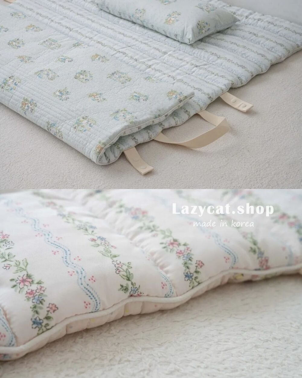 LINE_NOTE_260207_44 (預購)【兒童睡袋】正韓🇰🇷棉被家 碎花小兔子兒童睡袋 4件組