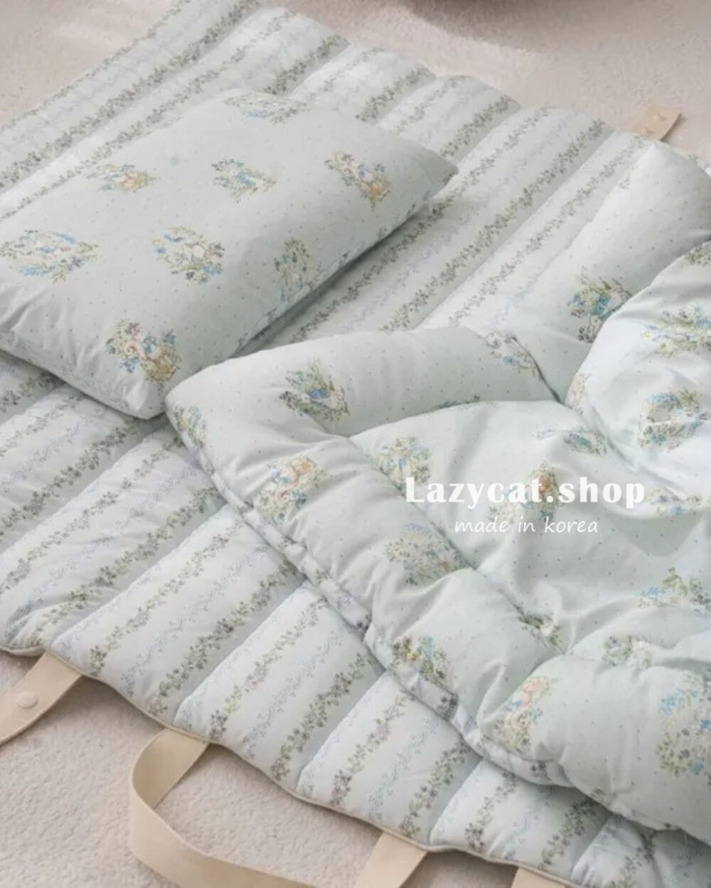 LINE_NOTE_260207_45 (預購)【兒童睡袋】正韓🇰🇷棉被家 碎花小兔子兒童睡袋 4件組